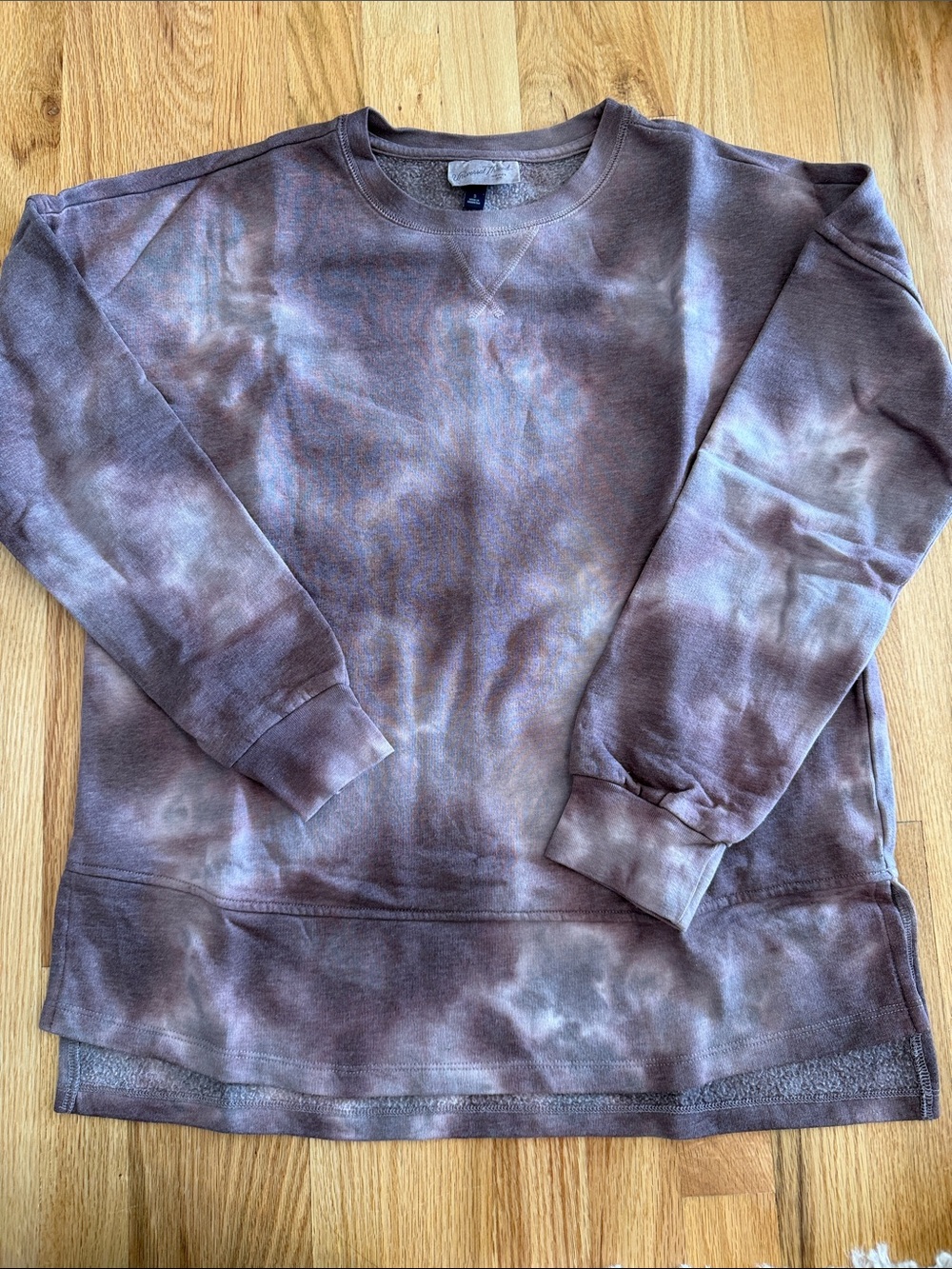 Universal Thread Brown Tie-Dye Crewneck Women’s Sweatshirt